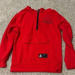 Reebok - Boys Half Zip Hooded Sweatshirt - Medium